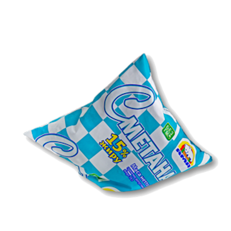 Сметана АМА 15%, 500г, плівка поліетиленова